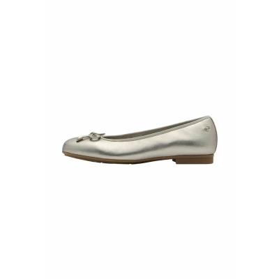 Imagen de Tamaris Comfort Damen Ballerinas aus Leder mit Schleife, Zapatos Tipo Ballet Mujer, Lt Gold, 39 EU