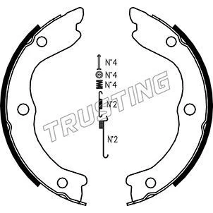 Imagen de TRUSTING 067.196K Zapatas de Freno Mano con accesorios NISSAN: X Trail