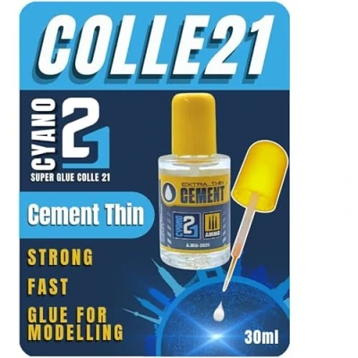 Imagen de CEMENTO Extra Fine AMMO MIG Colle21, flacones de 30ml, super glue pegamento Para Maquetas.