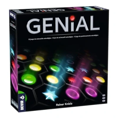 Imagen de Devir Genial Juego de Mesa, Mesa Familiar y Entretenido, Edad +8 (BGGENITR)