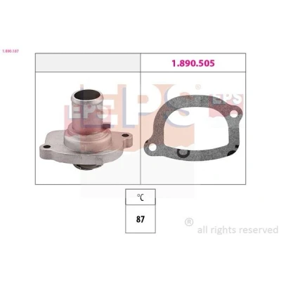 Imagen de EPS 1.880.187 Termostato, refrigerante 87 Made in Italy OE Equivalent FIAT: BRAVO 2, Stilo Hatchback, Punto II LANCIA: Ypsilon II, Musa
