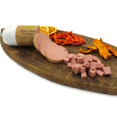 Imagen de Paw Natural Salchicha para perros resistente a los cortes 3 x 400 g salchichas de pavo sin gluten ni cereales carne fresca animales sanos (pavo, g)