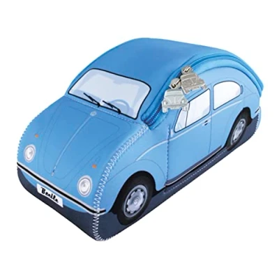 Imagen de BRISA VW Collection Bolsa de Neopreno Universal para maquillajecosméticosviaje y Farmacia Escarabajo/Beetle (Azul Claro/Grande)
