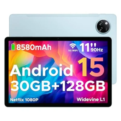 Imagen de DOOGEE Tab A9 Pro+ Android 15 Tablet 11 Pulgadas, 30GB RAM 128GB ROM/2TB, Grande Octa Core Batería 8580mAh, Tableta Niños con 13MP+5MP/WiFi 5/ Widevine L1/GPS/Face ID/OTG/Jack 3,5mm Tablets PC