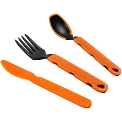 Imagen de Jetboil TrailWare Juego de utensilios para mochilero y camping, tenedor, cuchillo cuchara extensibles