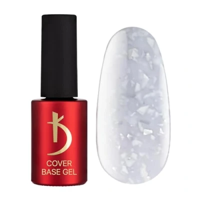Imagen de Kodi Professional Esmalte Semipermanente Lechoso Gris Camuflaje Brilliante Copos Esmaltes Semipermanentes para Uñas 7ml Base Gel Cover Milky Grey Flakes Coat UV LED