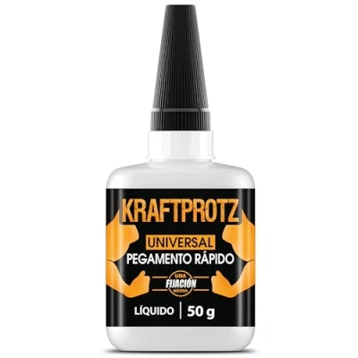 Imagen de 50 g De Superglue extra fuerte Incl. punta antisecado KRAFTPROTZ líquido uso universal para pegar plástico, cristal, madera, piedra, metal y mucho más.