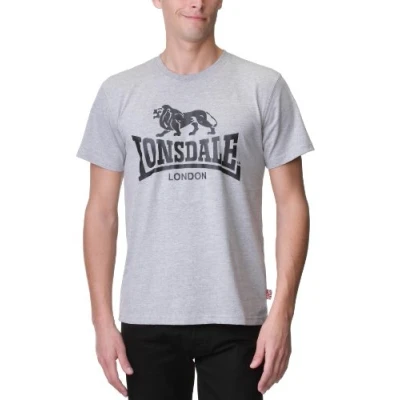 Imagen de Lonsdale London Logo Hombre Camiseta Gris XXL 95% algodón, 5% Viscosa Regular