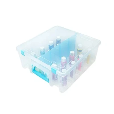 Imagen de ArtBin Super Satchel Double Deep, divisores, 6990RH, plástico de polipropileno, transparente y aguamarina