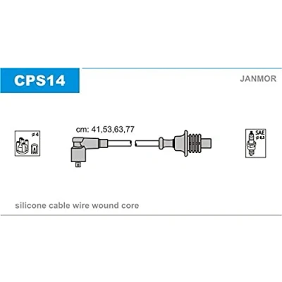 Imagen de JANMOR CPS14 Juego de Cables Encendido PEUGEOT: 205 II Hatchback, 405 I Berlina, 309 CITROËN: ZX BX Hatchback