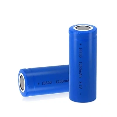Imagen de 16500 Pilas Recargables, 3.7V 1200mAh Baterías de Litio Batería Flat Top Li Ion Bateria para Linternas LED, Linterna Frontal, Dispositivos Electrónicos