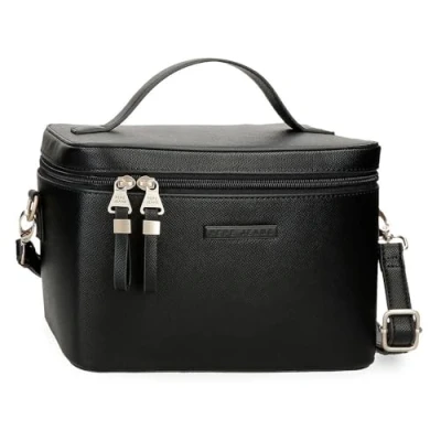 Imagen de Pepe Jeans Elia Neceser Adaptable con Bandolera Negro 23,5x16x16 cms Piel sintética by Joumma Bags
