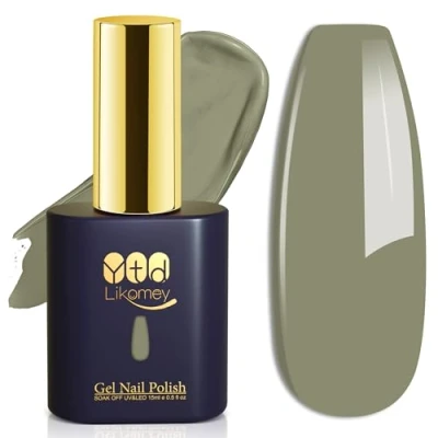 Imagen de YTD Likomey Esmalte Semipermanente de uñas en Gel UV LED,Otoño Invierno 15ml Verde Salvia Esmaltes Diseño Salón casa Manicura artística,CS011