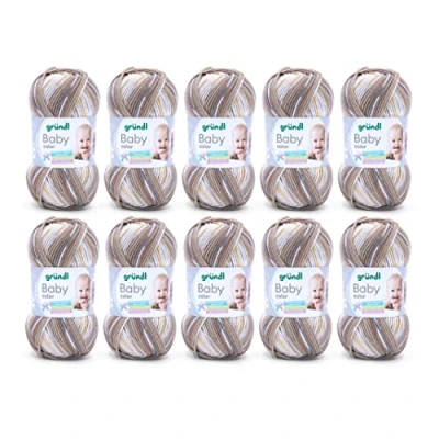 Imagen de Gründl Baby color (hilo de calcetar y ganchillo con carácter lana hecho 70% poliacrílico 30% poliamida, 50 g / 150 m, tamaño aguja: 3,5 4,5, 10 x g), Rose Multicolor