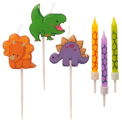 Imagen de Dekora Set de Velas Cumpleaños Dinosaurios para Decorar la Tarta más Monstruosamente Divertidas 15