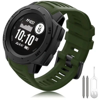 Imagen de TOPsic Correa para Garmin Instinct, Silicona Deportivo Pulsera 22mm Banda Reemplazo Instinct