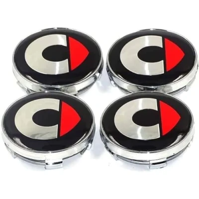 Imagen de DHJKCBH 4 Piezas Coche Tapas Centrales para Smart 60mm Tapa Centro Llanta Cubre Emblema Logo Accesorios,A