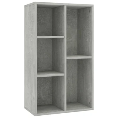 Imagen de vidaXL Estantería/Aparador Contrachapada Color Hormigón Gris 50x25x80cm Hogar Diseño Elegante Moderno Robusta Duradera Amplio Espacio Almacenamiento