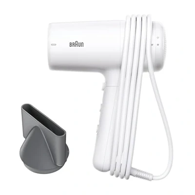 Imagen de Secador de cabello Braun HD2.1, ligero y equilibrado con boquilla concentradora para todo tipo cabellos. Potencia 2100 W 3 ajustes temperatura 2 velocidades, BRHD210E