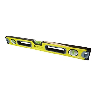 Imagen de Nivel clásico de la marca MultiBros, con agua y burbuja aire. imán. horizontal, vertical, inclinación 45º, Amarillo