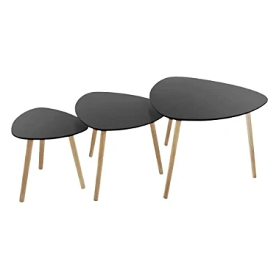 Imagen de ATMOSPHERA CREATEUR D&#039;INTERIEUR Mesa Nido mileo Negra x3