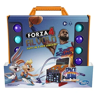 Imagen de Hasbro Gaming Fuerza 4 sobre la Marcha: Space Jam a New Legacy Edition, Dos o más Jugadores, Juego para niños Partir de 8 años, F2687103