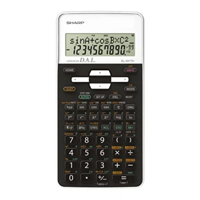 Imagen de Sharp EL531TH Calculadora (Bolsillo, científica, 10 dígitos, 2 líneas, Batería, Negro, Blanco)