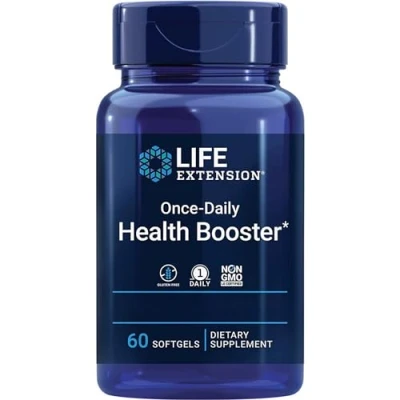 Imagen de Life Extension, Once daily Health Booster (Multivitamina), 60 Cápsulas blandas, Probadas en Laboratorio, Sin Gluten, Soja, No GMO
