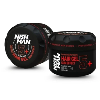 Imagen de NISHMAN GEL FIJADOR 5+ ULTRA HOLD GUM EFFECT 300ml