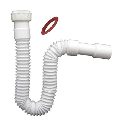 Imagen de Sanixa sifón universal flex de 1 1/4 pulgadas a 32/40 mm, cocina, fregadero baño, desagüe flexible