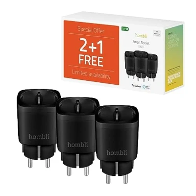 Imagen de Hombli Enchufe Inteligente Programable con Wi Fi para la Automatización de Dispositivos Medición Energía Compatible Amazon Alexa y Google Control Remoto a través App Gratuita