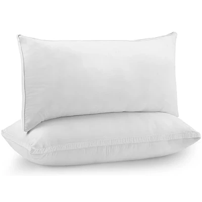 Imagen de Utopia Bedding Almohadas (2 Unidades), 40 x 80 cm Tela de Microfibra con Relleno poliéster 3D, Transpirable y Suave (Blanco)
