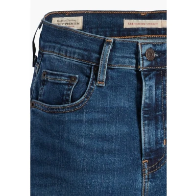 Imagen de Levi&#039;s 724 High Rise Straight, Vaqueros Mujer, Blue Wave Dark, 34W / 32L