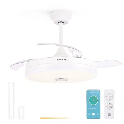 Imagen de Grunkel SKYWIND 42BT2, Ventilador de Techo con LED 36W, 106 cm, musica por Bluetooth, Control Remoto, 6 Velocidades, Blanco