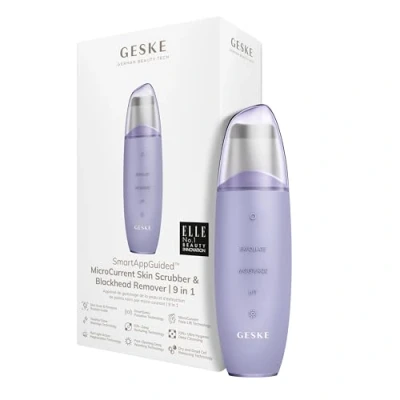 Imagen de GESKE SmartAppGuided™ MicroCurrent Skin Scrubber &amp; Blackhead Remover 9 en 1 Cuidado de la piel Limpieza facial Antiedad Lifting profesional Eliminador puntos negros