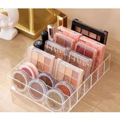 Imagen de UQMIQURA organizador de tocador, sombra ojos, paletas organizador, almacenamiento maquillaje, maquillaje con 7 compartimentos, soporte para sombras