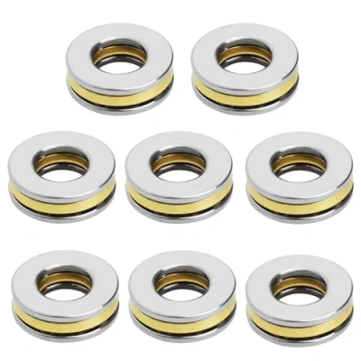 Imagen de YINETTECH Juego de 8 rodamientos axiales bolas F8 16M mm x 16 5 mm, acero cromado una sola dirección, planos alta precisión
