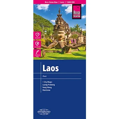Imagen de Laos, mapa de carreteras impermeable. Escala 1:600.000. Reise Know How: worldmappingproject (Laos (1:600.000))