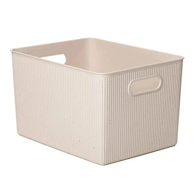 Imagen de TATAY Caja Organizadora Rectangular Baobab ECOHOME, 22L de Capacidad, Polipropileno, Libre BPA, Plástico 100% Reciclado. Medidas 29,4 x 38,5 23 cm