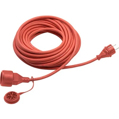 Imagen de Meister 7435070 Alargador de cables (10 m), color: rojo