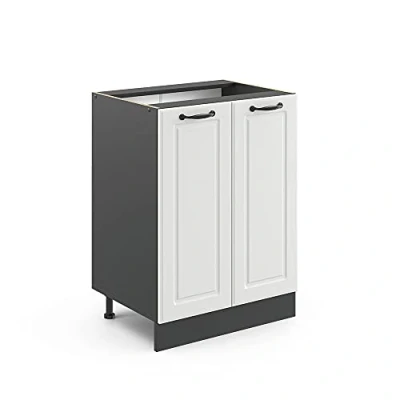Imagen de Vicco Mueble bajo de Cocina R Line, Blanco casa Campo/Antracita, 60 cm sin encimera