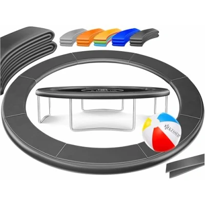 Imagen de KESSER® Funda de Borde trampolín, 30 cm Ancho, Resorte 100% Resistente a los Rayos UV, Ø 366 cm, Gris Oscuro