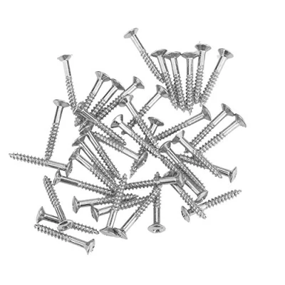 Imagen de 40Pcs Guitarra Humbucker Marco Tornillos, Pickup Screws Set Kit Anillo Tornillos de Montaje(Plata)