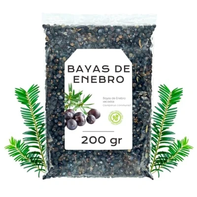 Imagen de Bayas de Enebro 200g Enteros Infusiones a Granel Propiedades Naturales (200 gr)