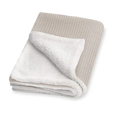 Imagen de Julius Zöllner Manta de Invierno piqué y Suave Tejido Peluche, tamaño 70 x 100 cm, Fabricada en Alemania, 100% algodón, Certificado Oeko Tex® Standard