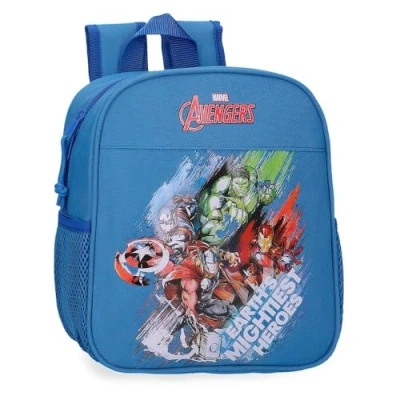 Imagen de Joumma Marvel Avengers Heroes Mochila Preescolar Adaptable a Carro Azul 21x25x10 cms Poliéster 5,25L