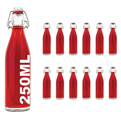 Imagen de 12 x Columpio Botella vacías de 250 ml vidrio con tapón Swing slkfactory