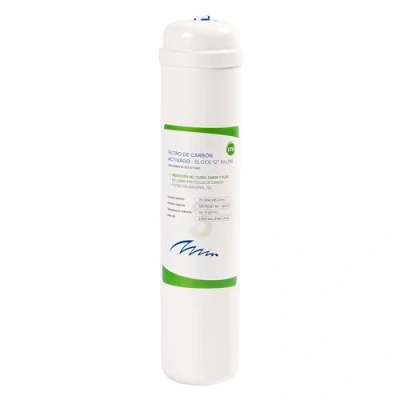 Imagen de Filtro de Carbón Block Inline 12 pulgadas con Conexión Rápida para Sistemas Purificación Agua Elimina Impurezas y Contaminantes, Garantizando un Pura Saludable. Bbagua.