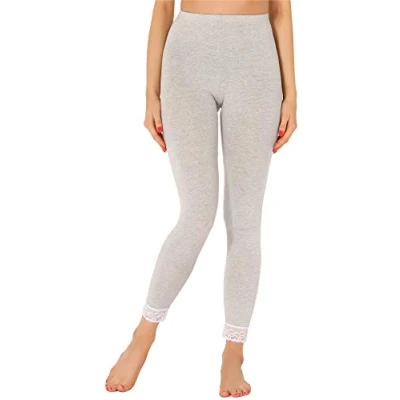 Imagen de Merry Style Leggins 7/8 con Encaje para Mujeres Mallas Deportivas de Mujer Deporte Fitness Capri Viscosa Pantalones Verano MS10 342 (Melange,L)