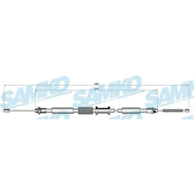 Imagen de LPR C0658B Cable de Freno Mano 1480/1310 Tambor, Discos/Tambor FIAT: Punto I Hatchback